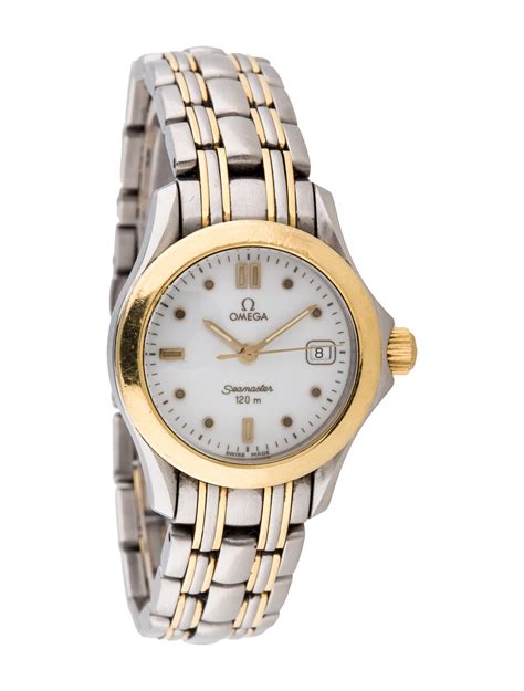 omega two tone women's watch|omega seamaster watch sizes.